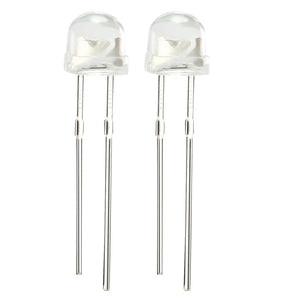 100pcs 5mm Straw Hat LED Diode Super bright White Light Emitting Diode Water Clear High light LED White led 5mm 1200-1400mcd